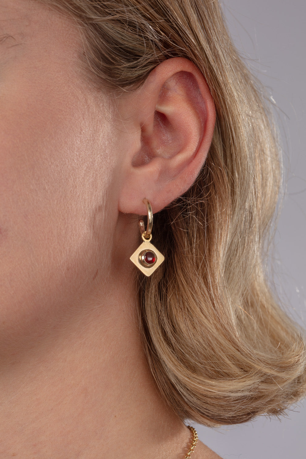 9ct Yellow Gold Hoop on Post with Scroll Earrings – Interchangeable
