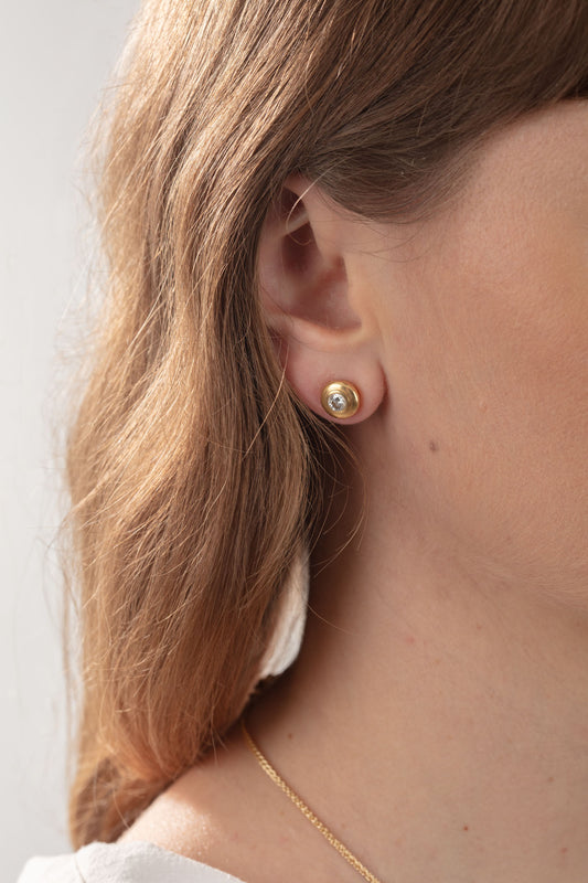 18ct Gold Diamond Earrings