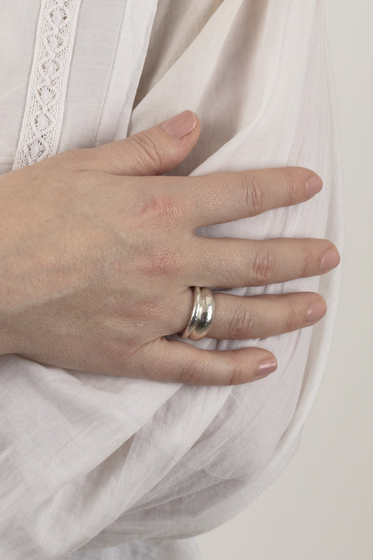 Silver Hammered Ring