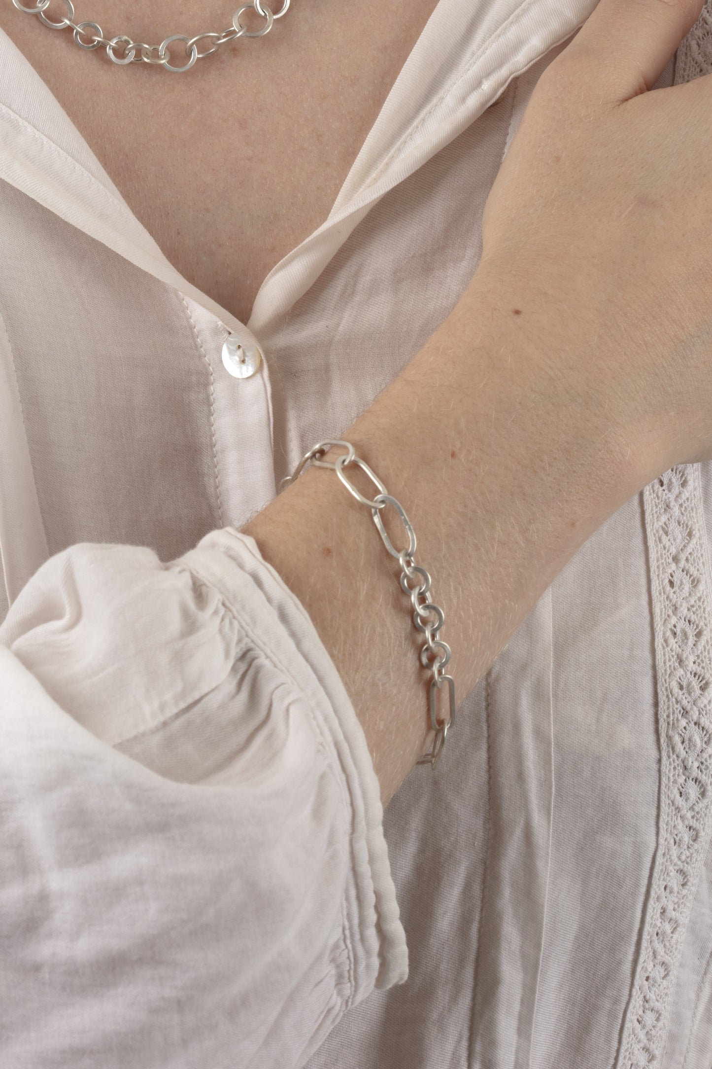 Silver Handmade Chain Bracelet