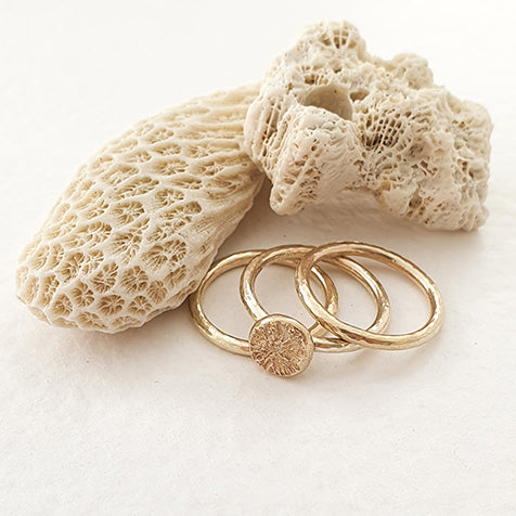 9ct Yellow Gold Coral Ring