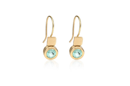 18ct Gold Paraiba Tourmaline Earrings