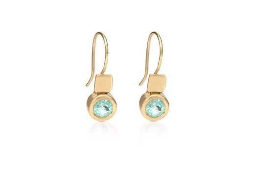 18ct Gold Paraiba Tourmaline Earrings