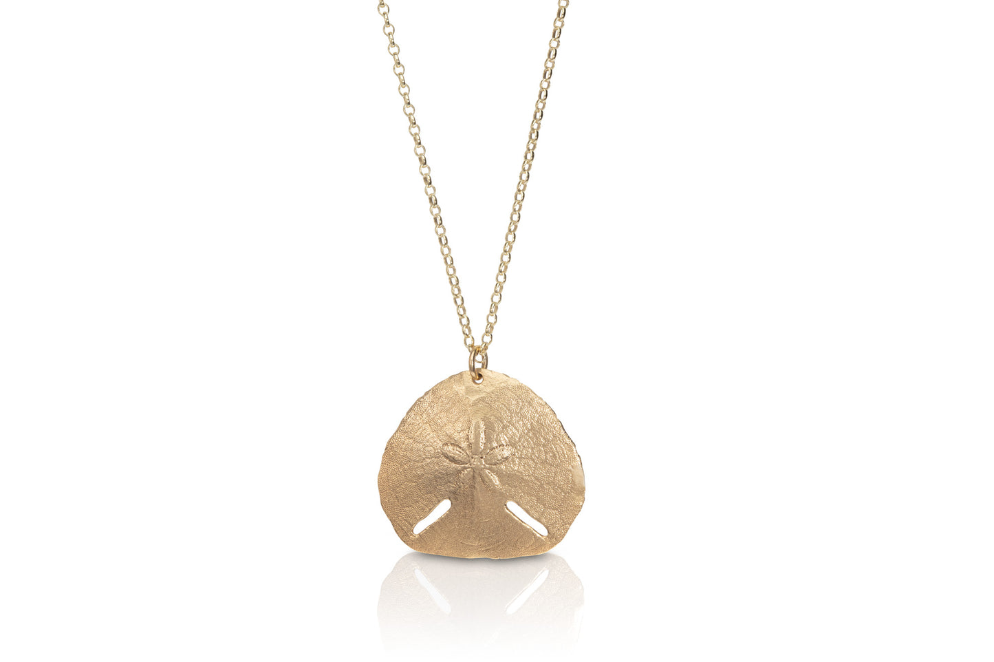 9ct Gold Sand Dollar Necklace with Diamond