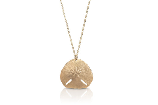 9ct Gold Sand Dollar Necklace with Diamond