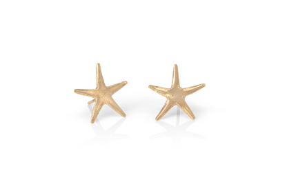 18ct Gold Starfish Stud Earrings