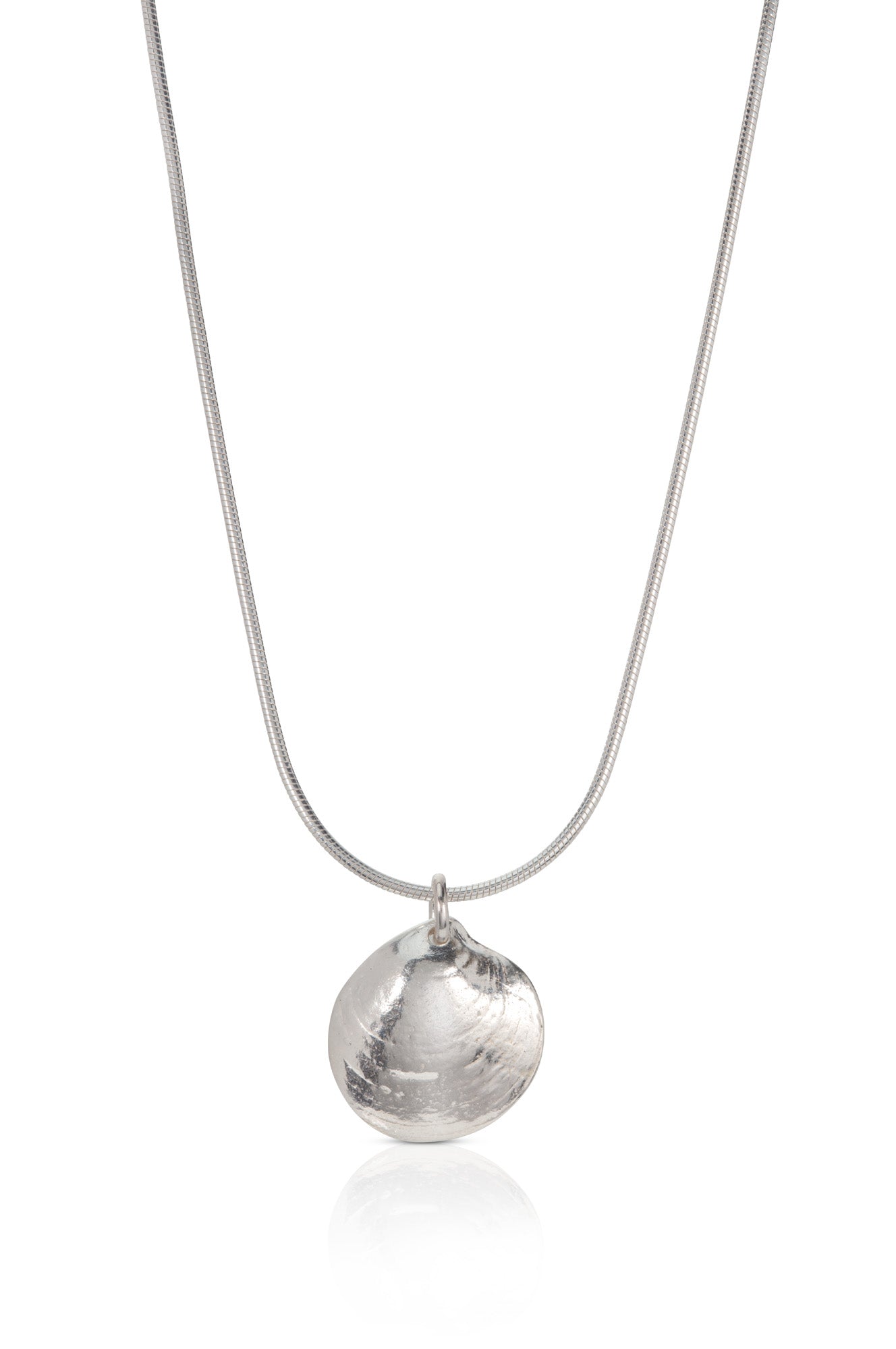 Silver Clam Shell Necklace