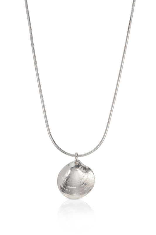 Silver Clam Shell Necklace