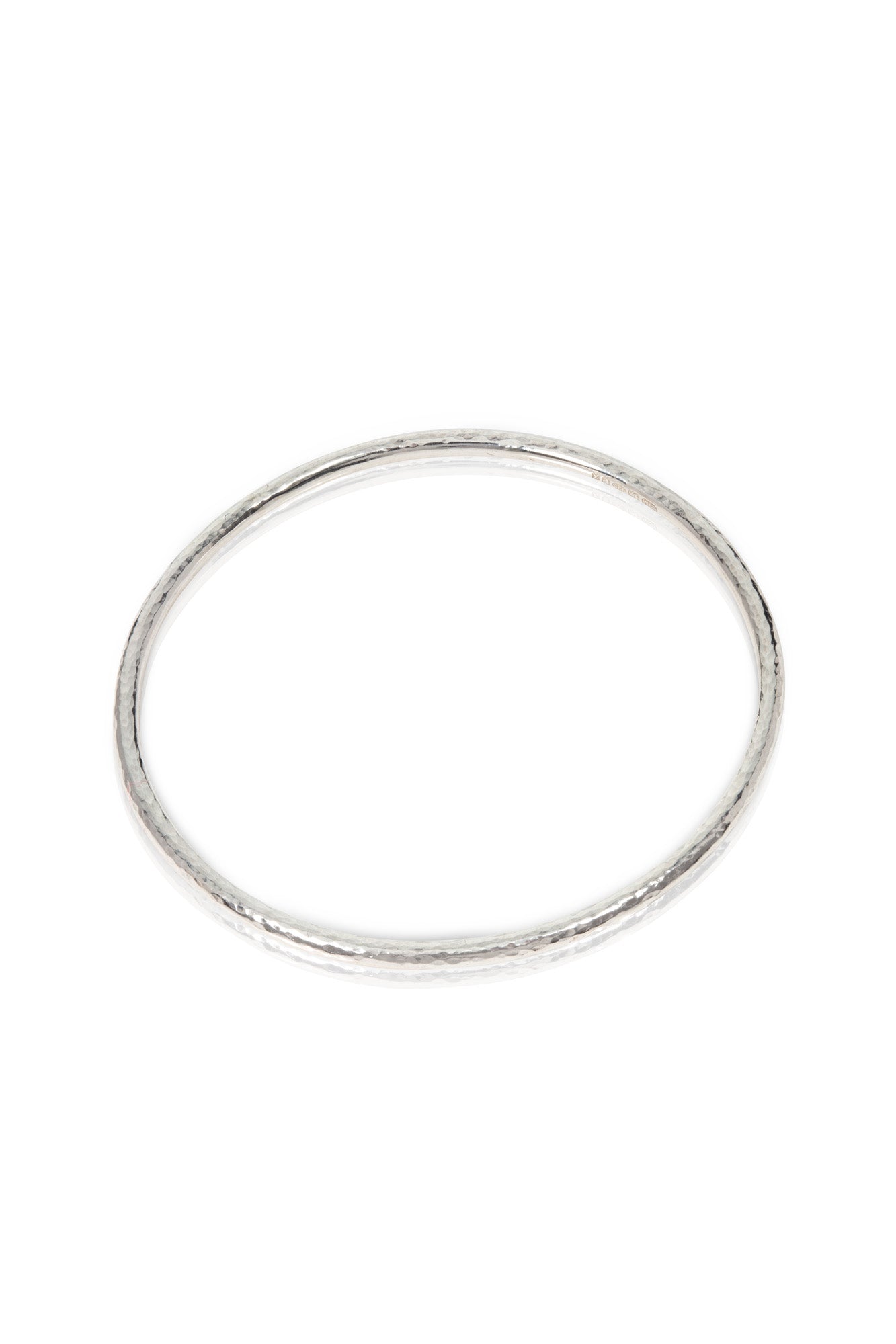 Silver Hammered Bangle 2.5