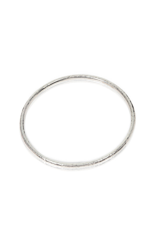 Silver Hammered Bangle 2.5