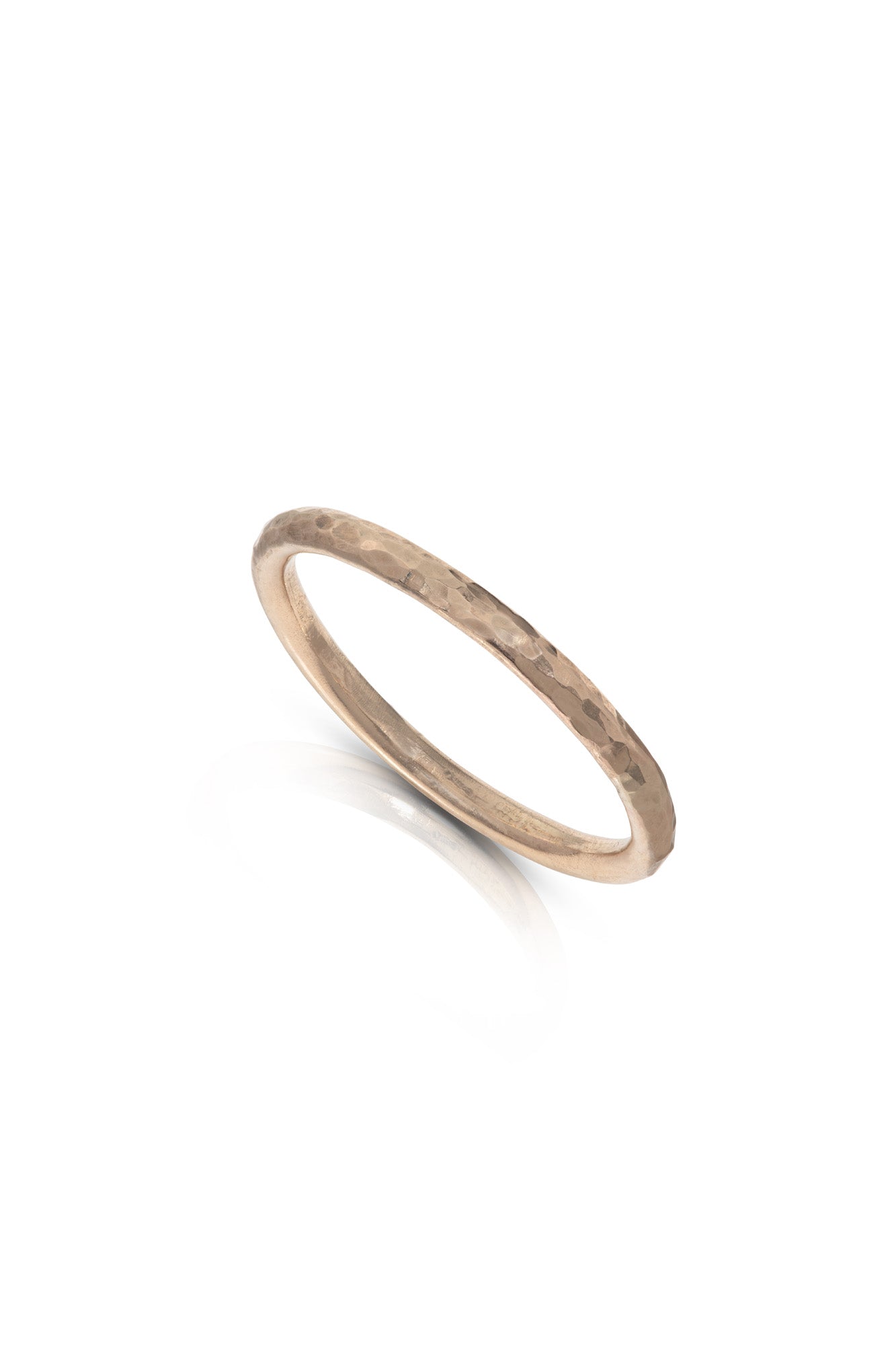 9ct Gold Hammered Ring