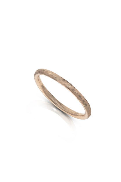 9ct Gold Hammered Ring