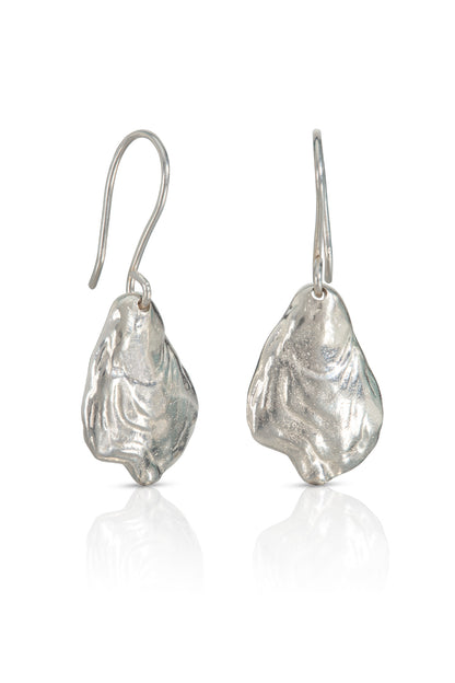Silver Oyster Earrings