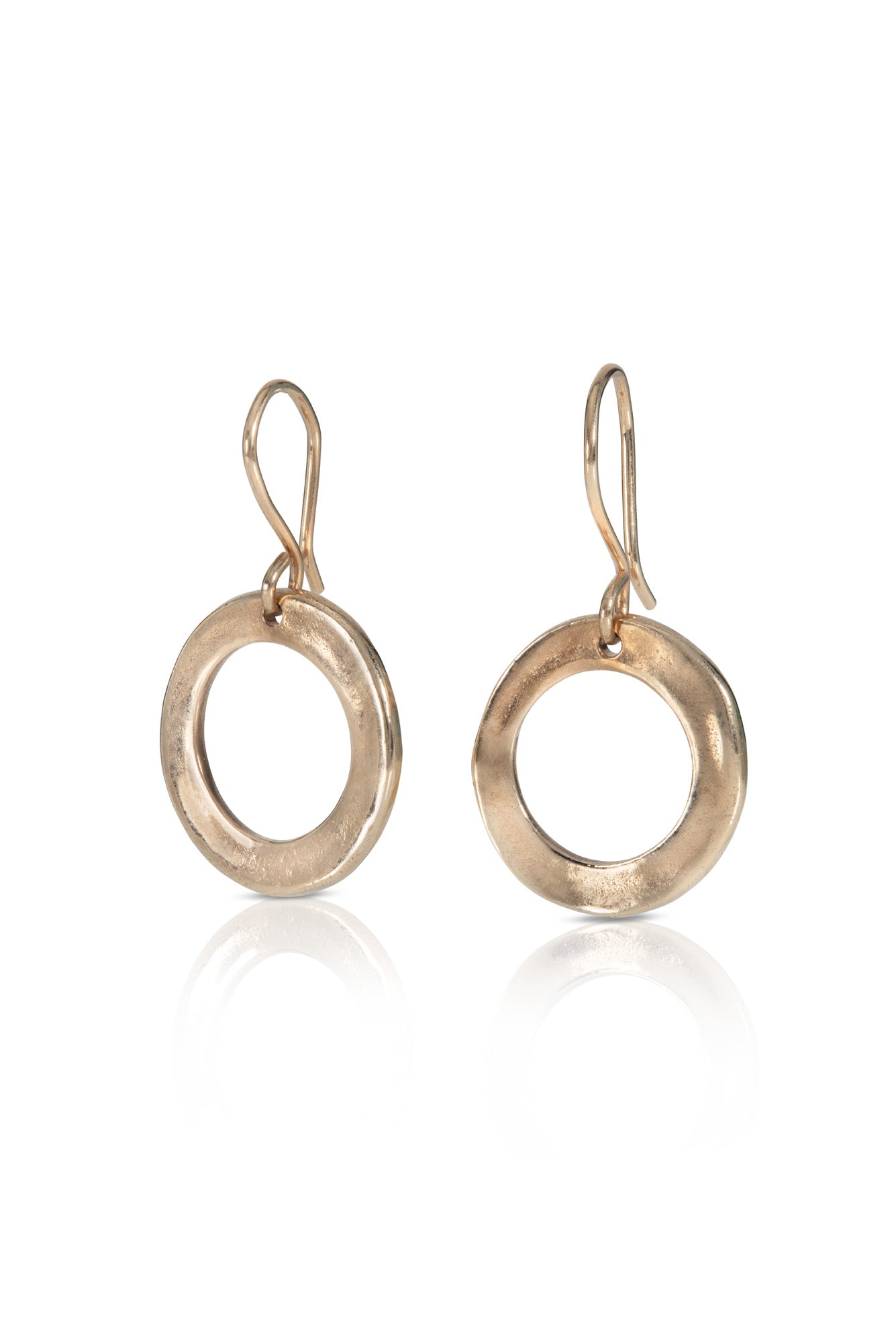 9ct Gold Flat Hoop Earrings