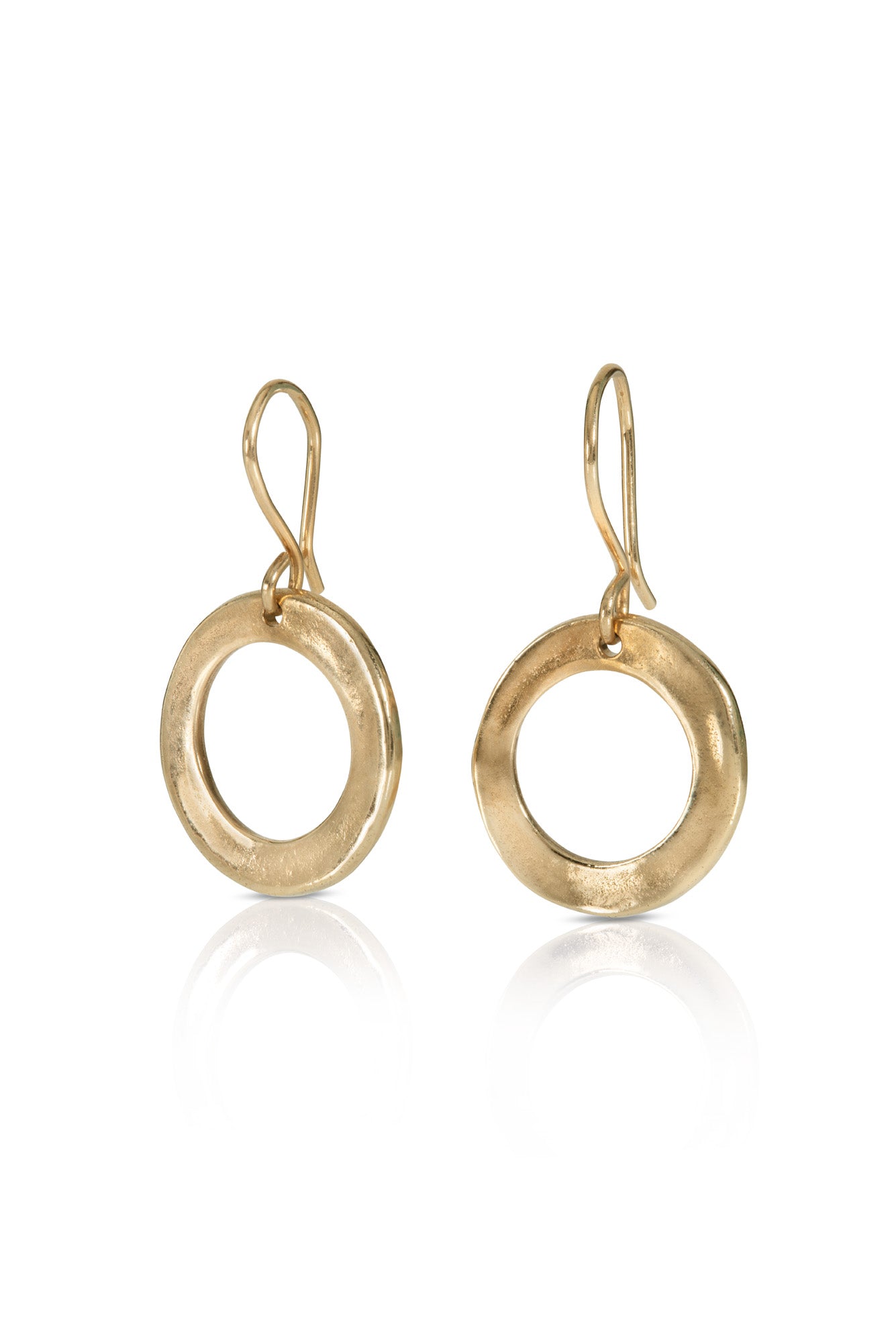 18ct Gold Flat Hoop Earrings
