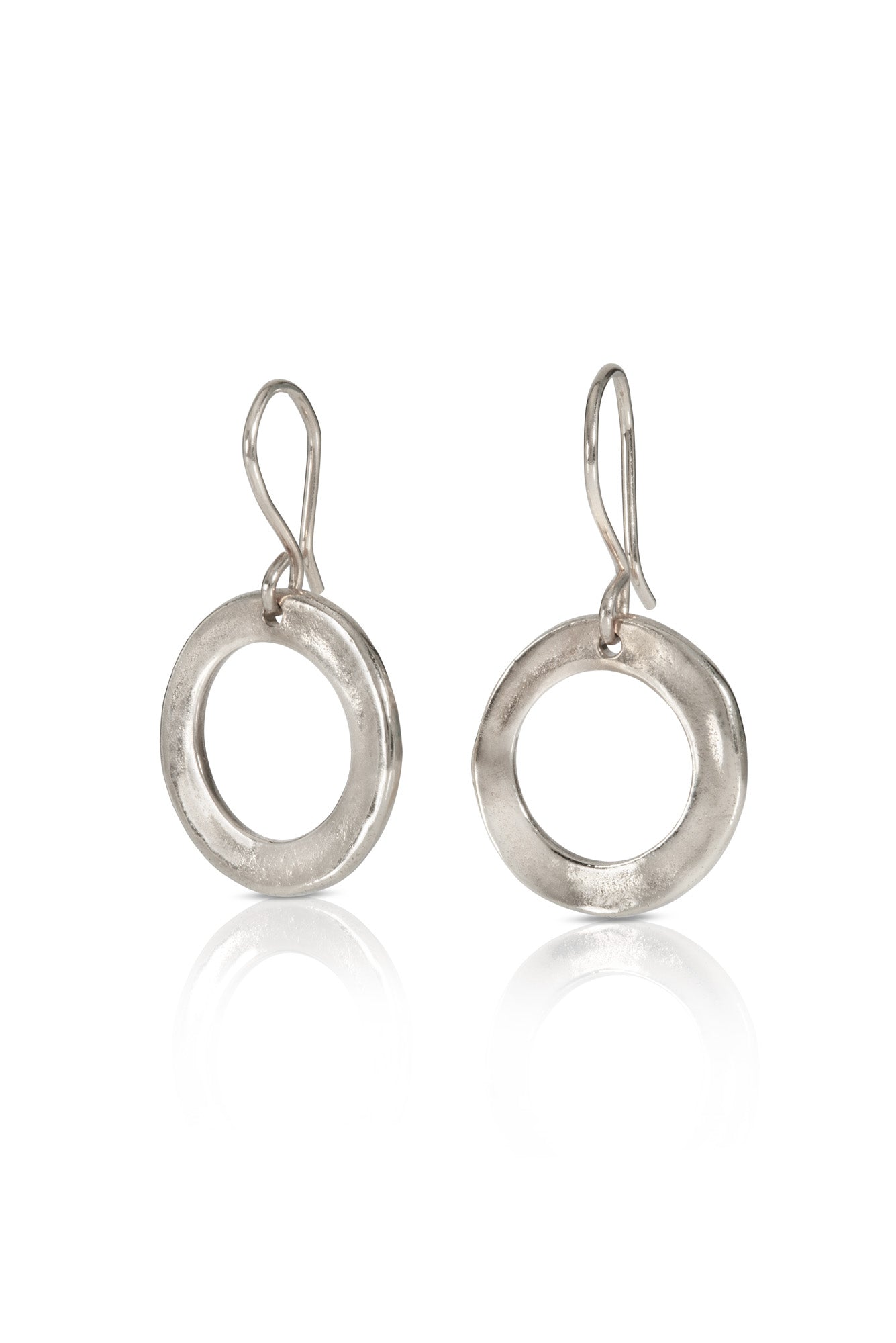 Silver Flat Hoop Earrings