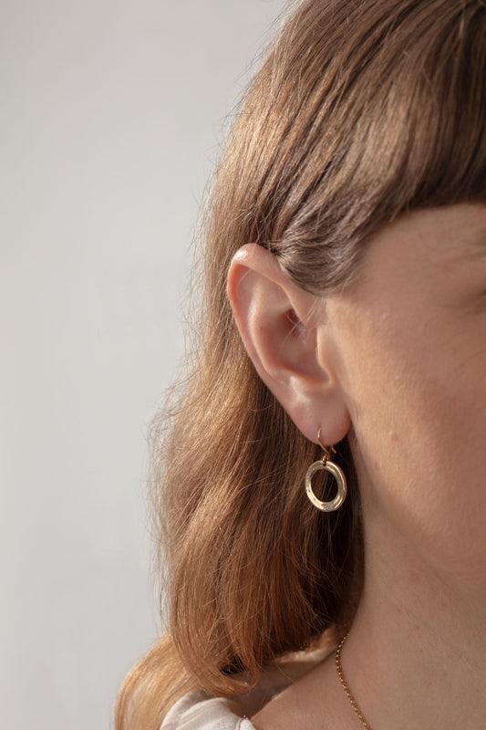 9ct Gold Flat Hoop Earrings