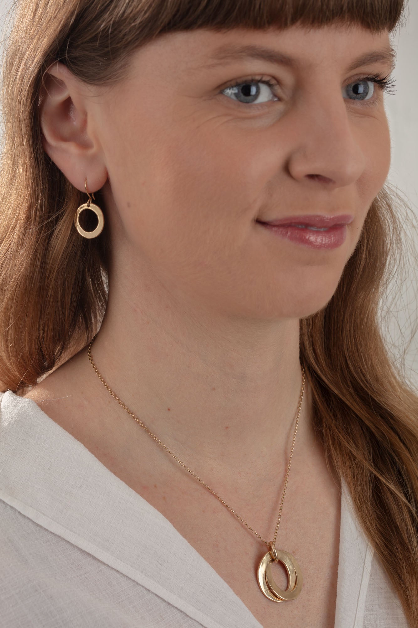 9ct Gold Flat Hoop Earrings