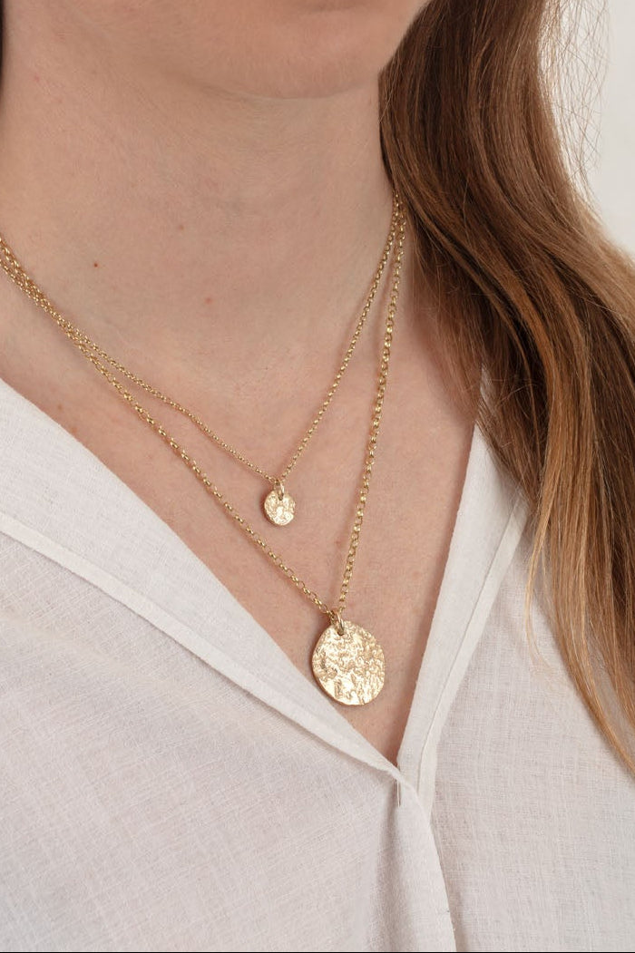 9ct Gold Limpet Disc Earrings