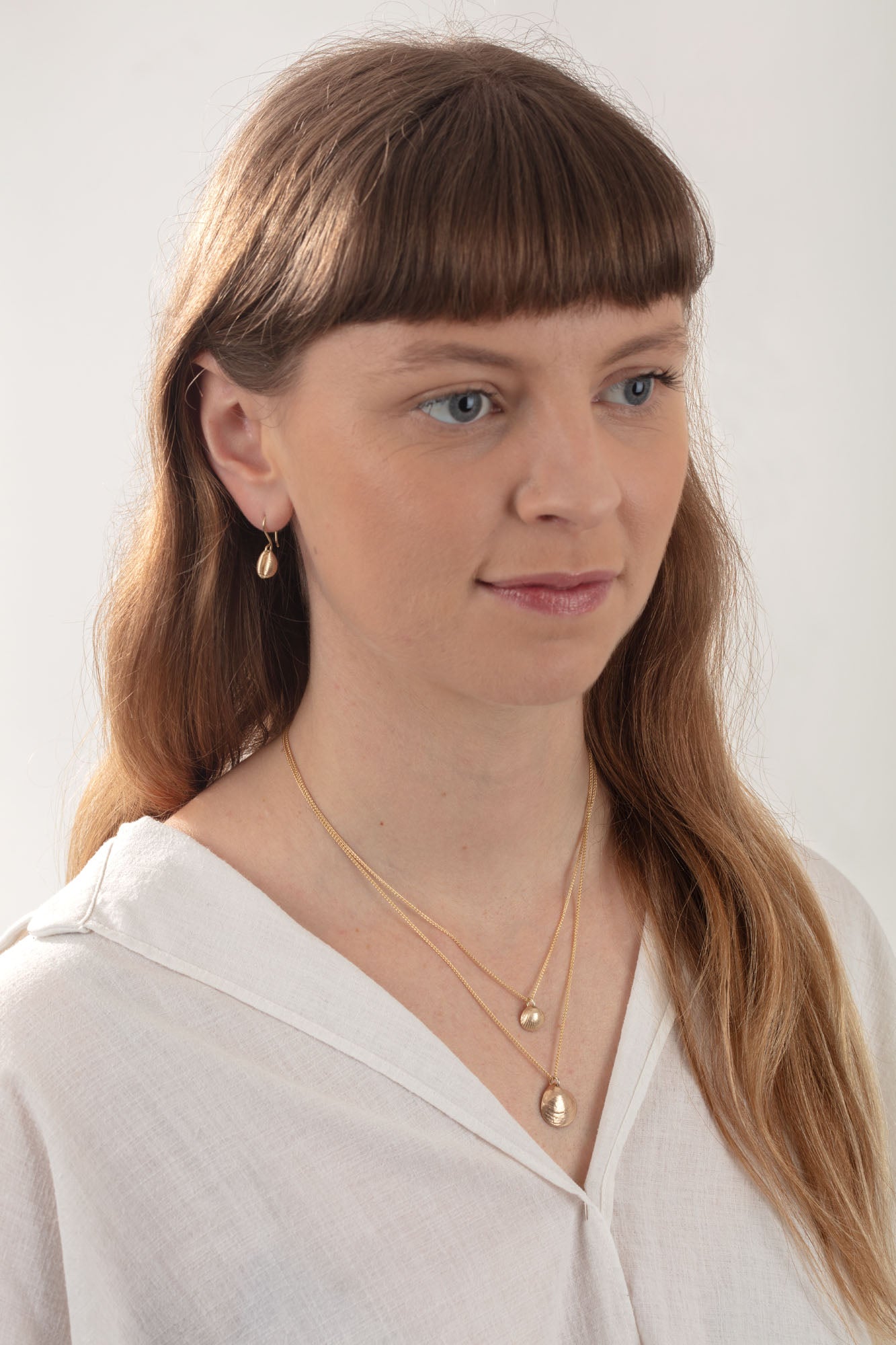 18ct Gold Clam Shell Necklace