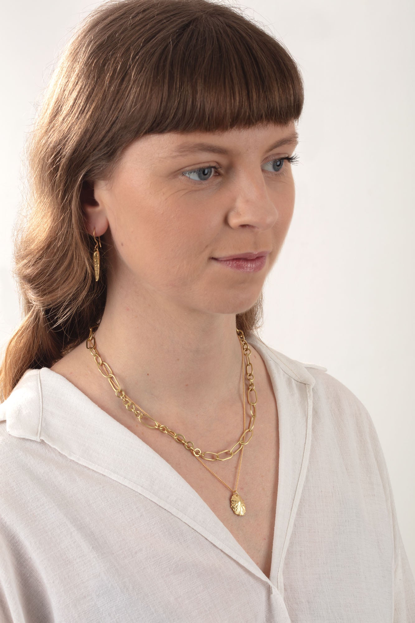 18ct Gold Limpet Shell Necklace