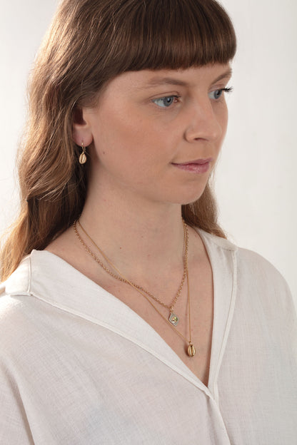 9ct Gold Cowrie Earrings