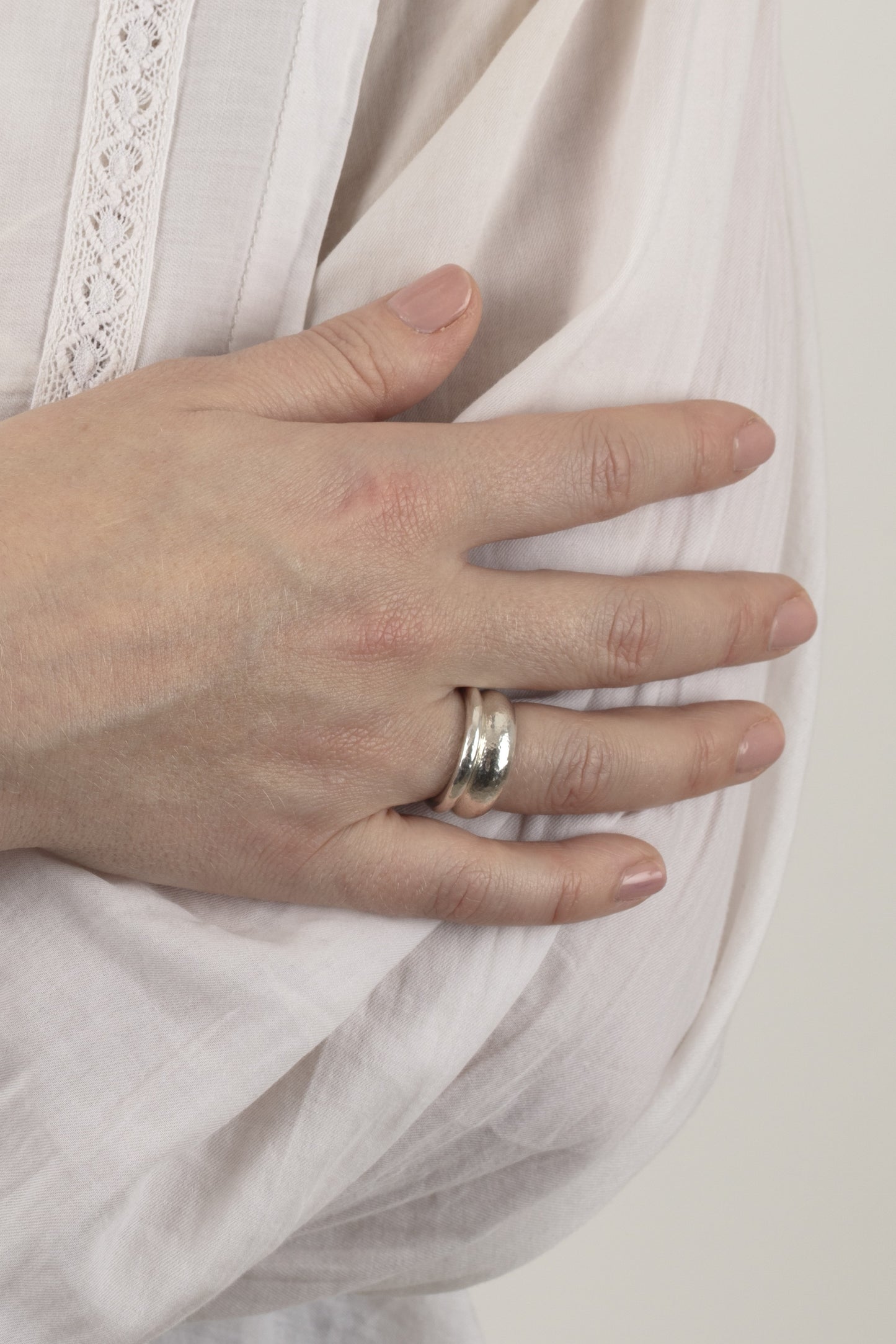 Silver Hammered Ring