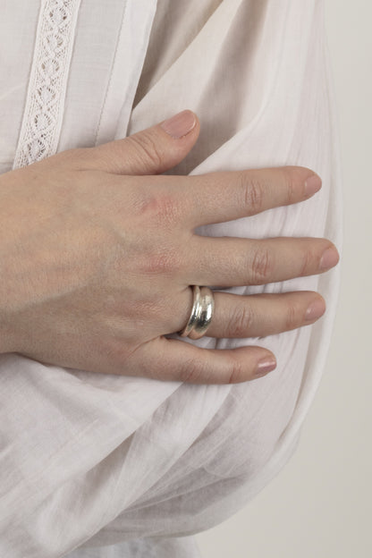 Silver Hammered Ring
