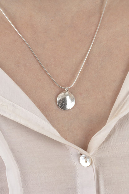Silver Clam Shell Necklace